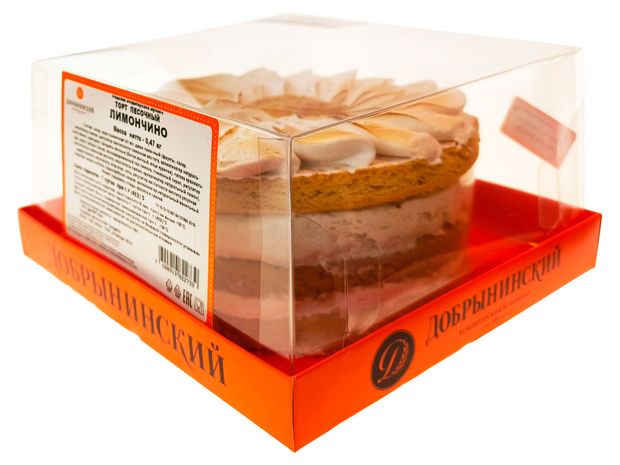 

Торт песочный Добрынинский Лимончино 470 г