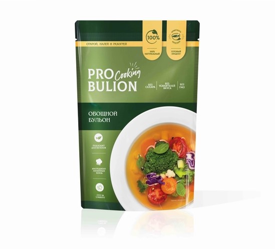 

Бульон ProBulion Cooking овощной замороженный 500 мл