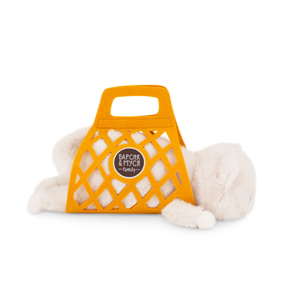 

Игрушка мягкая Orange Toys Кот Барсик в сумке белый 35 см