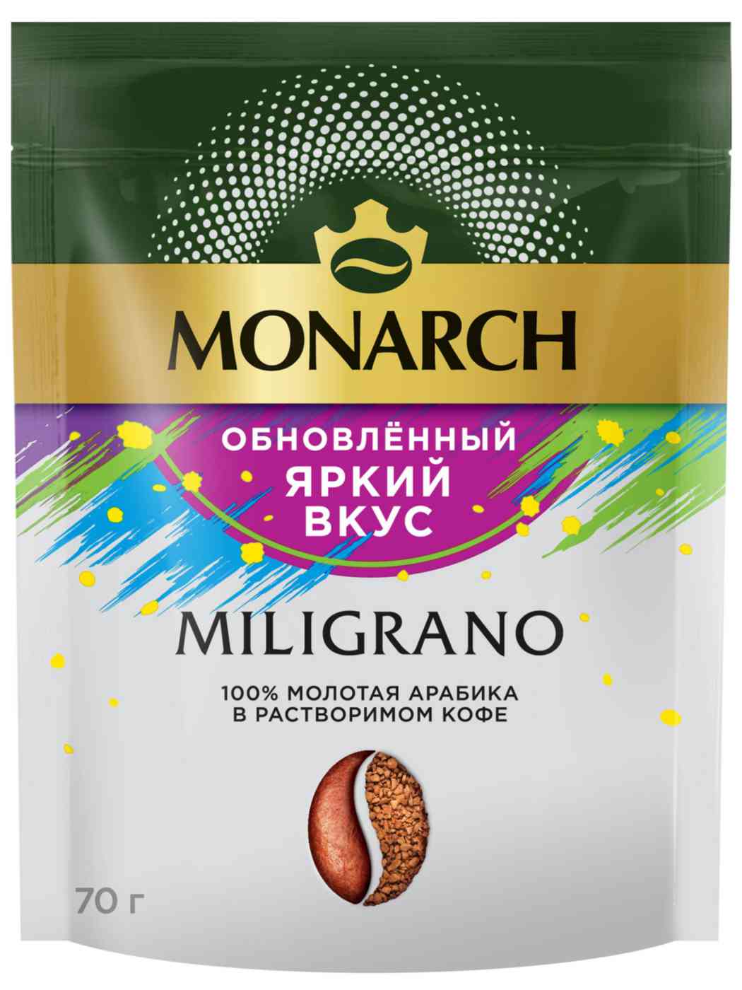 

Кофе Monarch Miligrano растворимый с молотым 70 г