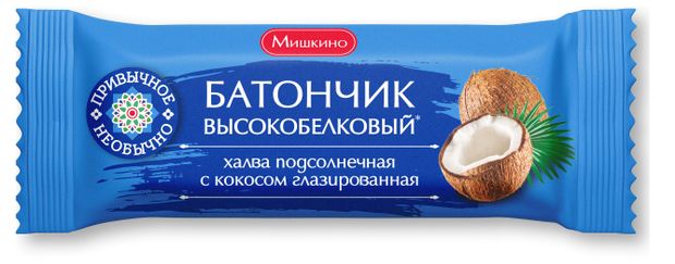 

Батончик Халва подсолнечная Мишкино с кокосом 50 г