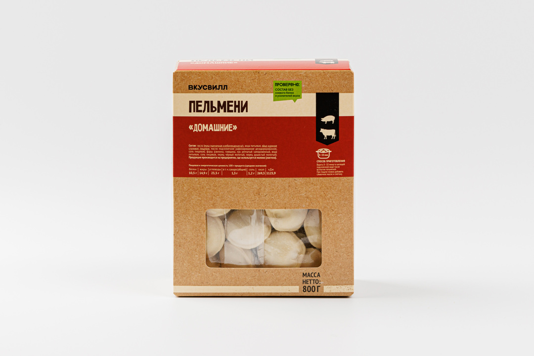 

Пельмени ВкусВилл Домашние 800 г