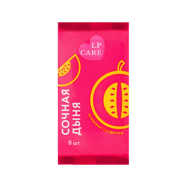 Салфетки влажные Lp Care fruits универсальные дыня, 8 шт.