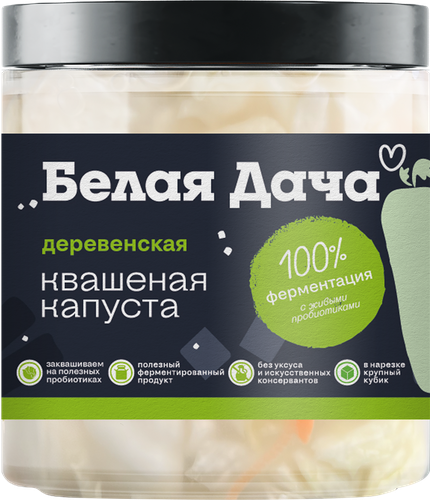 

Капуста Белая Дача квашеная Деревенская 450 г
