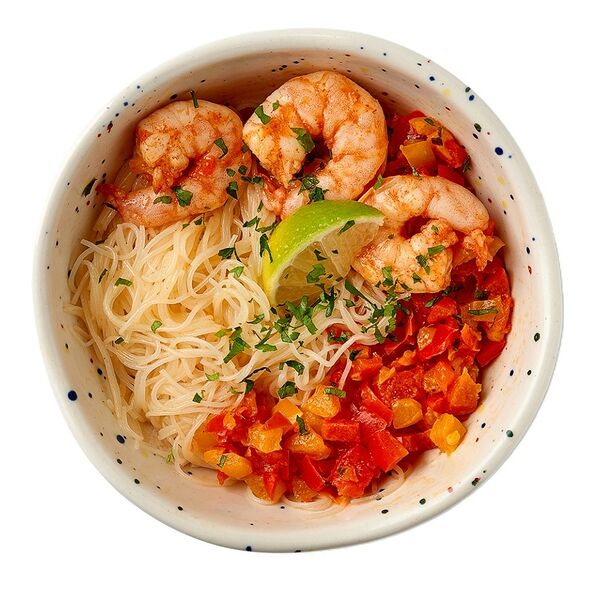 Рисовая лапша с креветками и овощами, Азбука Life, 235 г