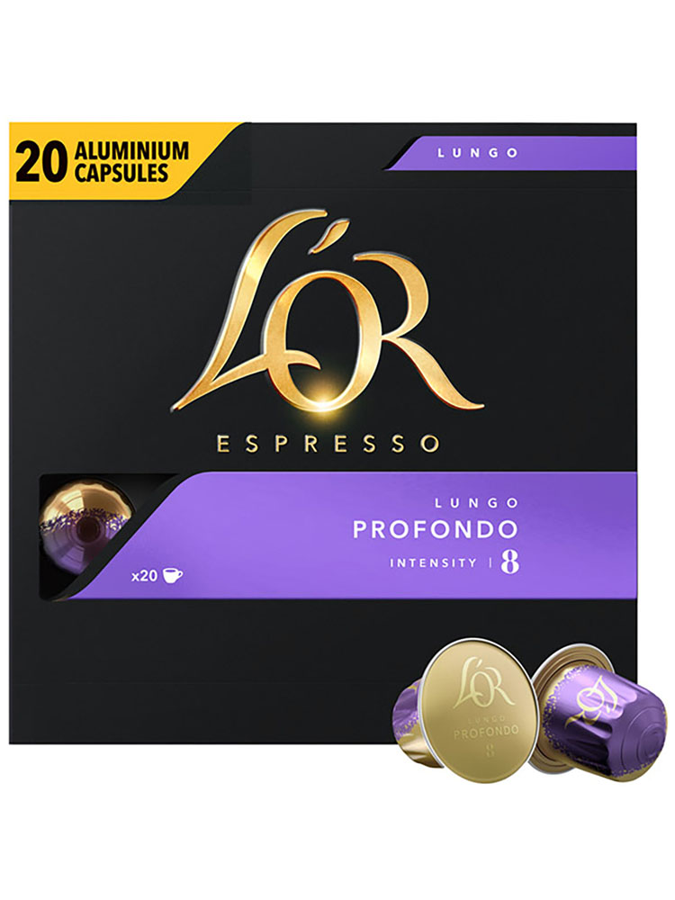 

Кофе в алюминиевых капсулах L'Or Espresso Lungo Profondo для системы Nespresso 20 шт. 104 г