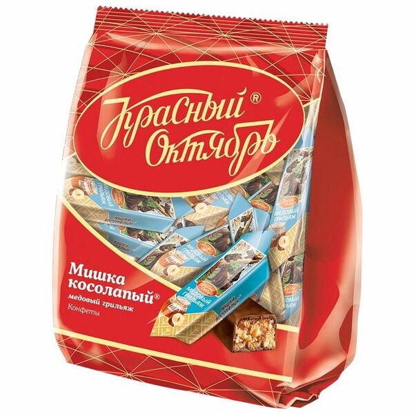 Конфеты Красный Октябрь Мишка косолапый Медовый грильяж 200 г