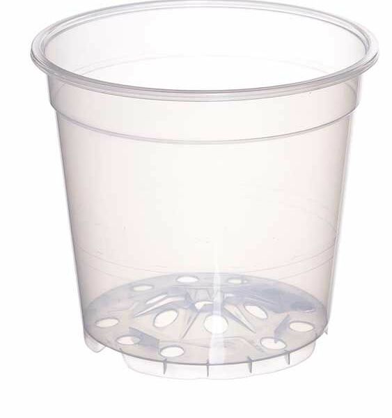 Горшок Полимерсад для орхидей прозрачный 150x132 мм HEX15