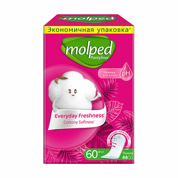 Ежедневные прокладки, Molped, 60 шт.