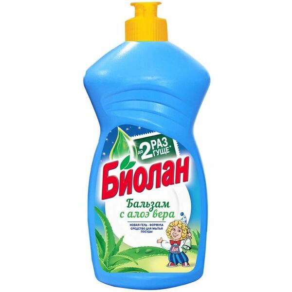 Средство для мытья посуды Биолан Бальзам с Алоэ вера 450 г