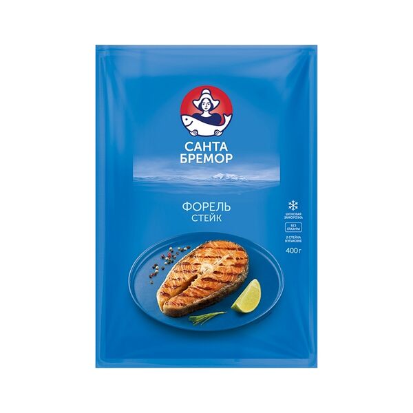 Морож. пищ. рыб. прод.: ФОРЕЛЬ стейк мор вес 400 г