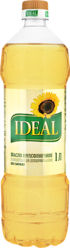 

Масло подсолнечное Ideal рафинированное дезодорированное 1 л