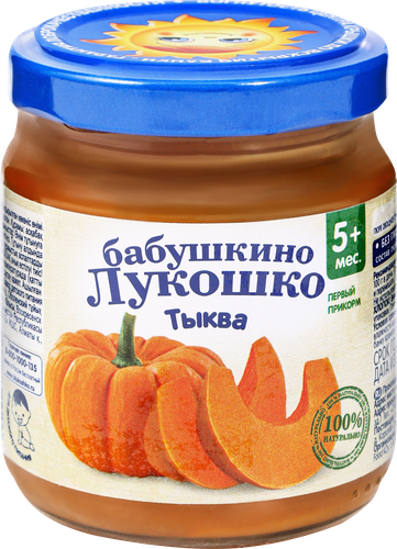 

Пюре овощное Бабушкино Лукошко Тыква с 5 месяцев 100 г