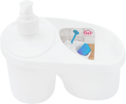 

Подставка для моющих средств IDEA с дозатором, белый, размер М Арт. 1149
