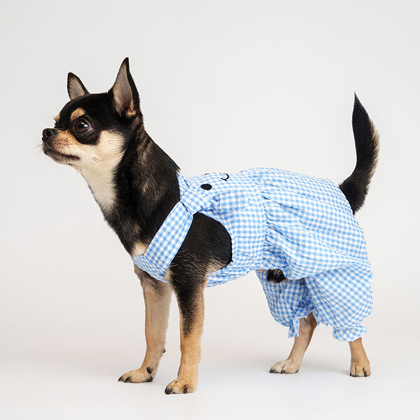 Платье Rurri синее в клетку размер S