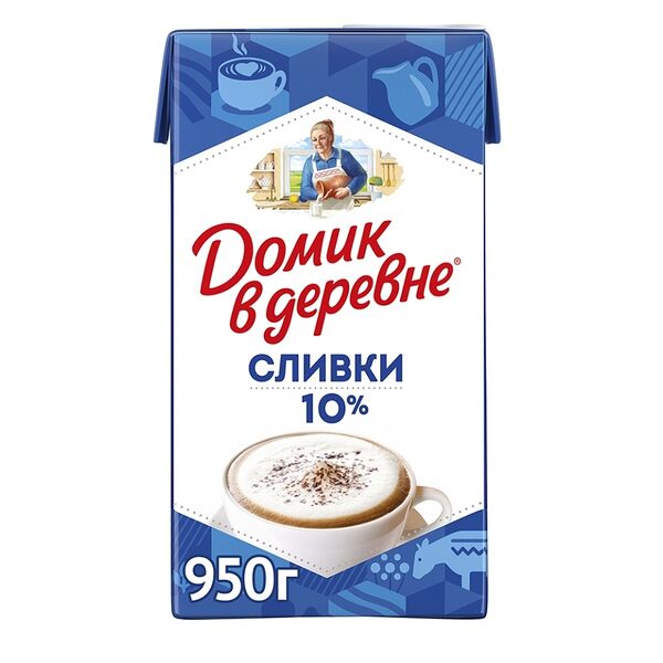 Сливки Домик в деревне 10%, 480 г