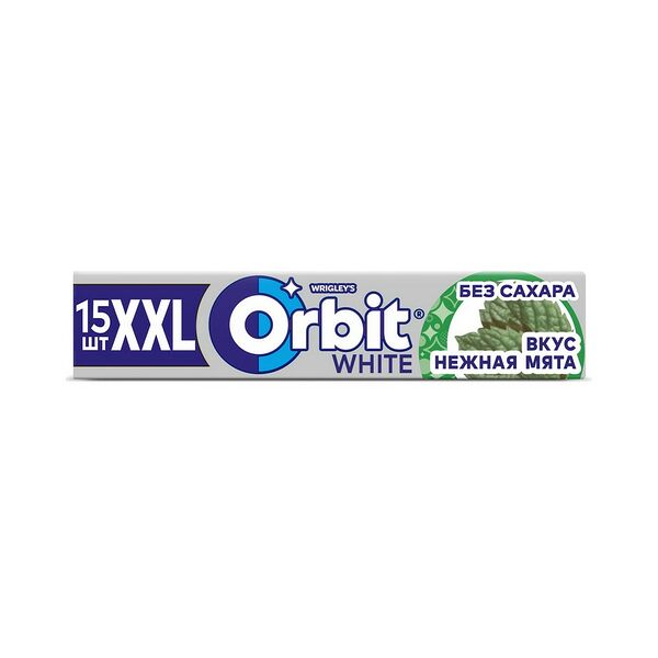 Orbit Белоснежный White Spearmint XXL вес 20,4г Wrigley РОССИЯ