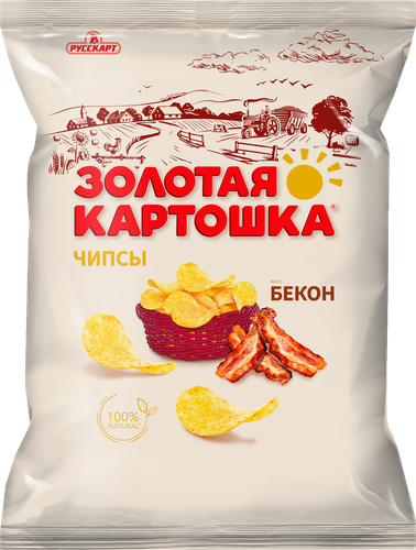 

Чипсы Золотая картошка со вкусом бекона 120 г