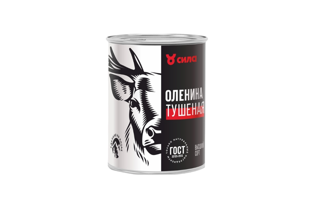 

Оленина тушеная Сила высший сорт жестяная банка 338 г