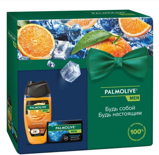 

Набор подарочный мужской Palmolive Men Цитрусовый заряд и северный океан гель для душа 250 мл + туалетное мыло 90 г