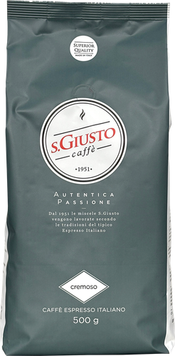 

Кофе зерновой S.Giusto Cremoso натуральный жареный с кофеином 500 г