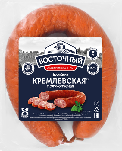 

Колбаса Восточный Кремлевская сырокопченая 400 г
