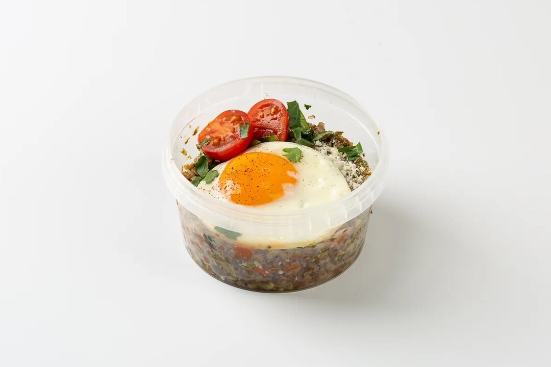 

Боул ВкусВилл с гречкой яйцом и соусом песто 247 г
