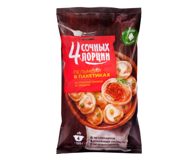 

Пельмени 4 Сочных порции Домашние, 800 г