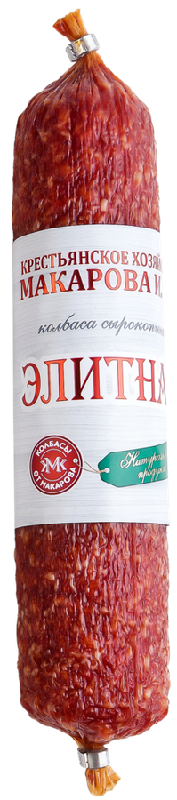 

Колбаса Колбасы От Макарова Элитная сырокопченая полусухая 240 г