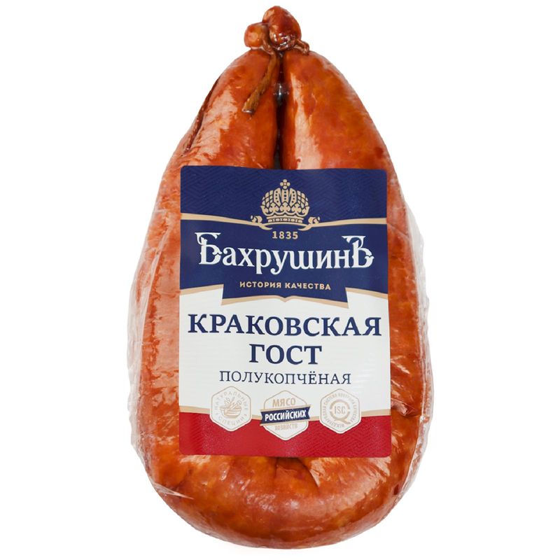 

Колбаса полукопчёная БахрушинЪ Краковская 370 г