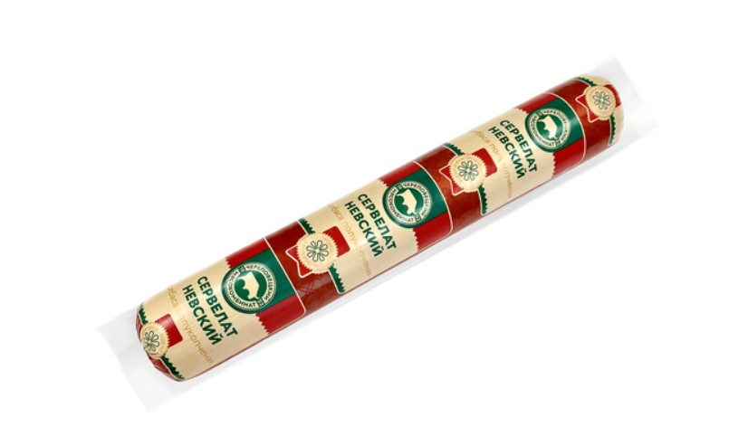 

Колбаса полукопченая Череповецкий мясокомбинат сервелат Невский вес