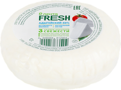 Сыр Лента Фрэш (Лента Fresh) Адыгейский 300 г