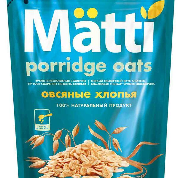 Хлопья овсяные Matti 3 мин 400 г