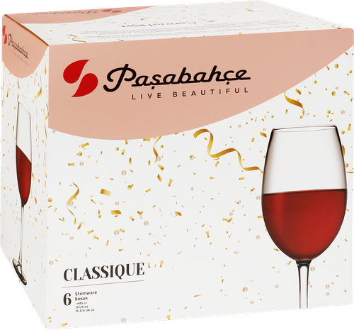 

Набор бокалов для вина Pasabahce Classique 445 мл стекло арт. 440152 6 шт.