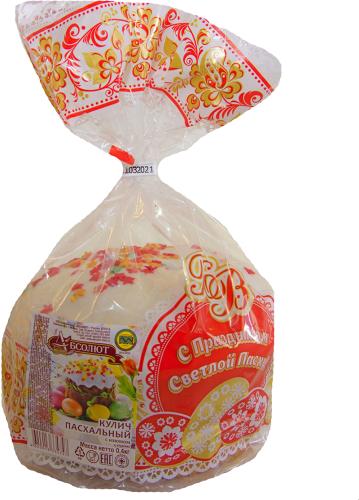

Кулич Абсолют ХК Пасхальный с изюмом 400 г