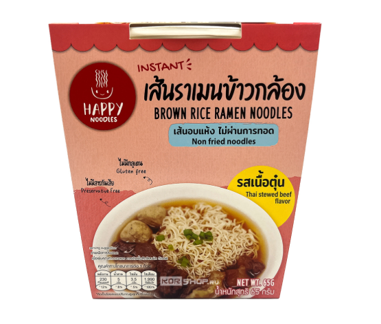 

Лапша быстрого приготовления Happy Noodles Рамен Говядина по-тайски 65 г