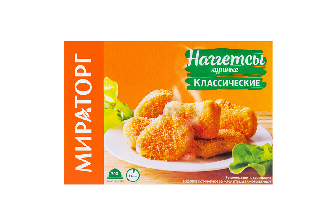 

Наггетсы Мираторг куриные с сыром 300 г