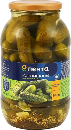 Корнишоны Лента маринованные ст/б 750 г