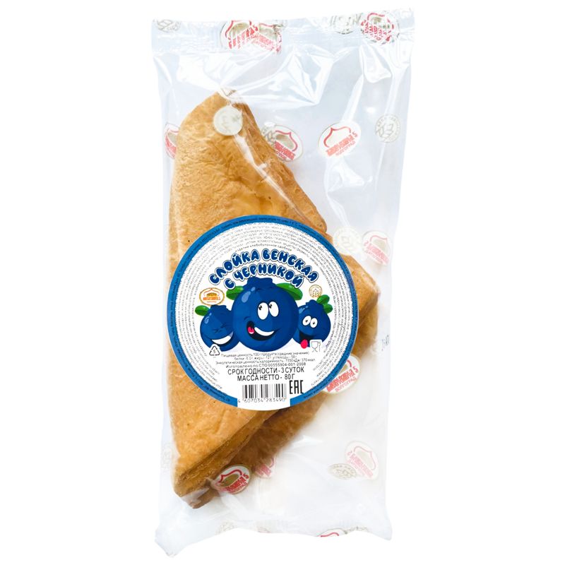 

Слойка Хлебозавод №5 Венская с черникой 80 г