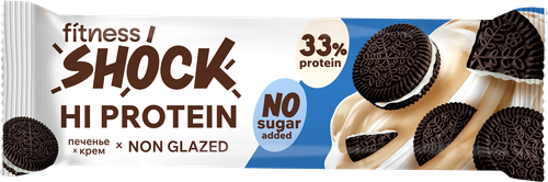 

Батончик протеиновый FitnesShock Шоколадное печенье неглазированный 60 г