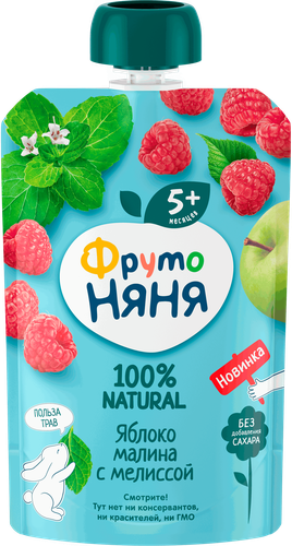 

Пюре ФрутоНяня яблоко малина мелисса 90 г
