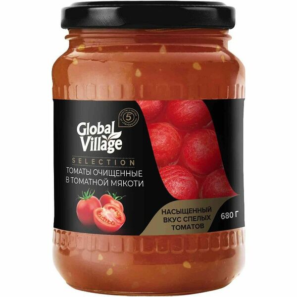Томаты Global Village очищенные 680 г