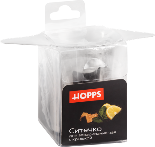

Ситечко для заваривания чая Hopps с крышкой 13 х 7.8 см нержавеющая сталь арт. O-PS2