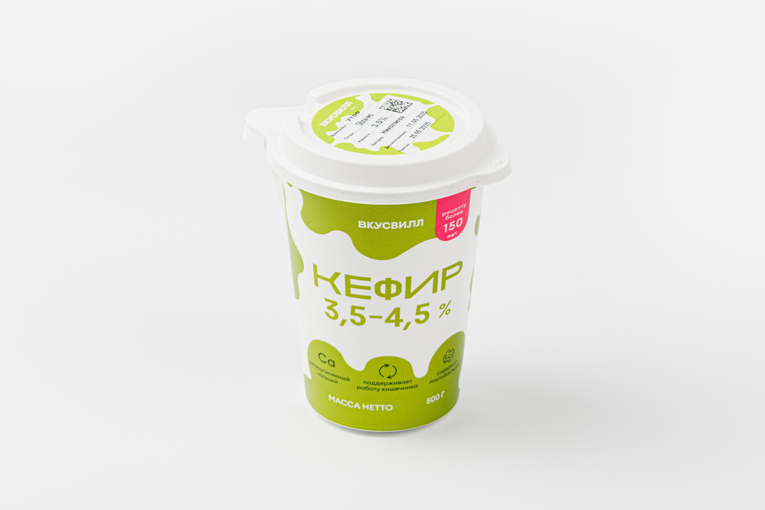 

Кефир ВкусВилл 3.5-4.5% 500 г