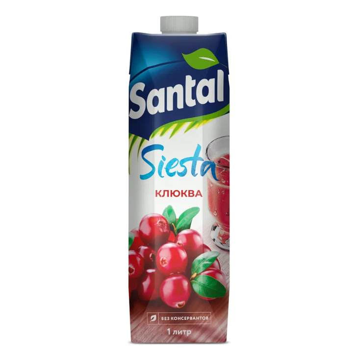 

Напиток сокосодержащий Santal Клюква 1 л