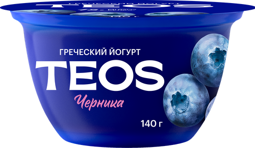 

Йогурт греческий Teos Черника 2% 140 г