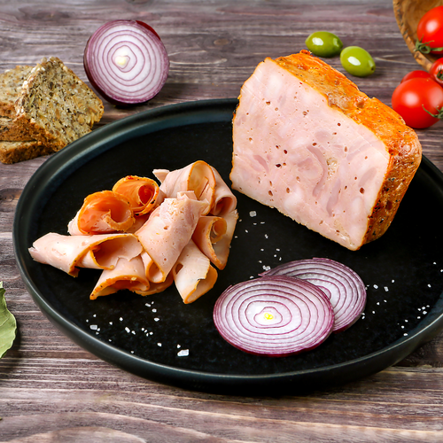 

Ветчина Лента Fresh Уездная из мяса птицы варено-копченая, вес