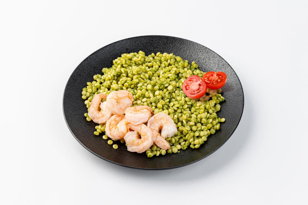 

Паста ВкусВилл Птитим с белоногими креветками и песто 200 г