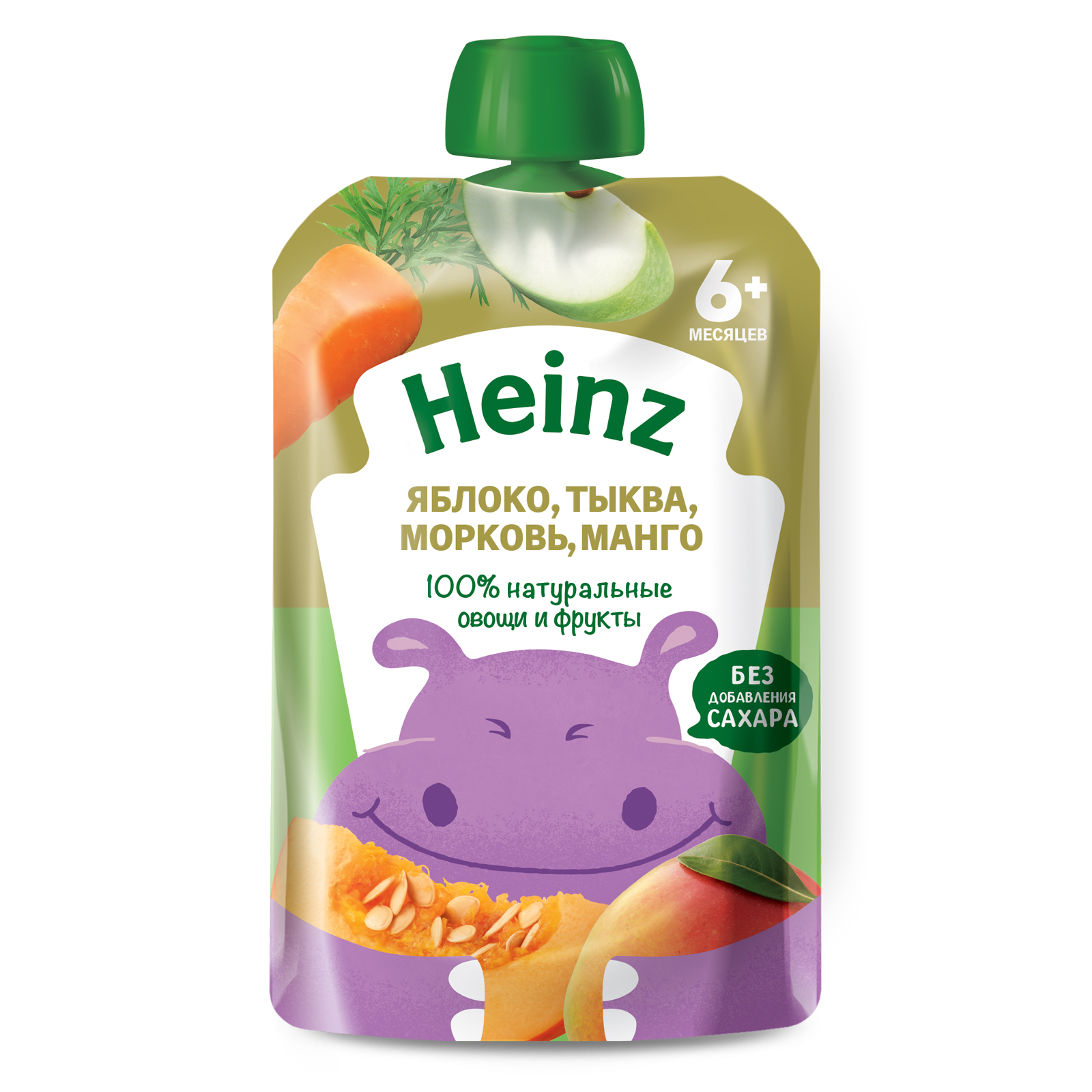 

Пюре для детского питания Heinz Яблоко-тыква-морковь-манго с 6 месяцев 90 г