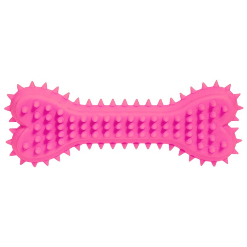 

Игрушка для собак Triol Кость с шипами из резины 15 см цвет в ассортименте